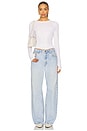 view 5 of 6 Wide Leg Jeans in Light Medium