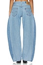 view 4 of 6 Two Tone Barrel Jeans in Light Medium