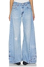 view 1 of 6 Reverse Wide Leg Jeans in Light Medium in Light Meduim
