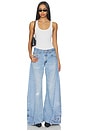 view 5 of 6 Reverse Wide Leg Jeans in Light Medium in Light Meduim