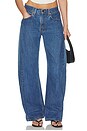 view 1 of 6 The Monroe Barrel Jean in Medium & Dark