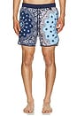 view 5 of 6 Liam Swim Trunks in Blue