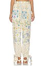 view 1 of 6 PANTALON ZAIDA BLEU in Multicolor