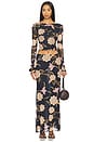 view 5 of 6 x REVOLVE Brace Skirt in Burgundy Floral in Navy