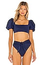view 1 of 4 Calista Bikini Top in Navy