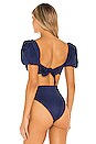 view 3 of 4 Calista Bikini Top in Navy