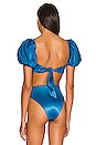 view 3 of 4 Calista Nettuno Bikini Top in Blue