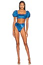 view 4 of 4 Calista Nettuno Bikini Top in Blue