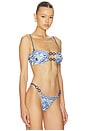 view 3 of 5 Lace Batik Bikini Top in Multicolor