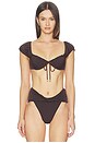 view 1 of 4 HAUT DE MAILLOT DE BAIN LUPITA in Chocolate