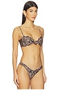 view 2 of 4 Lucille Bandeau Bikini Top in Continua Animal Print
