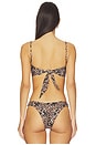 view 3 of 4 Lucille Bandeau Bikini Top in Continua Animal Print
