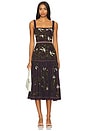 view 1 of 4 Nispero Cafe Dress in Brown Multicolor