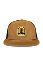 view 1 of 2 Twill 6 Panel Trucker Cap in Brown
