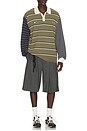 view 3 of 5 CAMISETA ADI007 in Olive Strata, Alumin, & Black