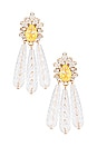 view 1 of 3 Crystal Drop Earring in Yellow
