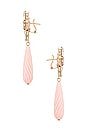view 2 of 3 Crystal Drop Earring in Pink