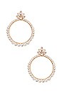 view 1 of 3 Crystal Hoop Earring in Gold