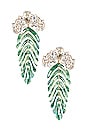 view 1 of 2 Fun Crystal Pendant Earrings in Green