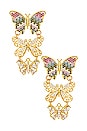 view 1 of 2 BOUCLES D'OREILLES TRIPLE BUTTERFLY in Multicolors