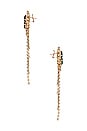 view 2 of 2 Tassel Earring in Emerald & Gold