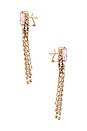 view 2 of 2 Crystal Chandelier Earring in Pink