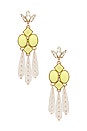 view 1 of 3 PENDIENTES RUMBOID CHANDELIER in Lemon Yellow