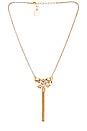 view 1 of 2 Bow Tassel Necklace in Gold