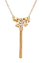 view 2 of 2 Bow Tassel Necklace in Gold
