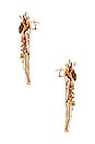 view 2 of 2 Quadruple Rose Chandelier Earrings in Gold