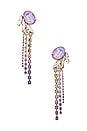 view 1 of 2 Cascade Earrings in Lilac, Crystal & Gold