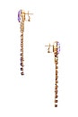 view 2 of 2 Cascade Earrings in Lilac, Crystal & Gold