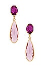 view 1 of 2 Drops Earrings in Fuchsia Spectrum & Crystal