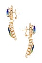 view 2 of 2 Stud With Clip Oval & Cluster Pendant in Blue, Green, & Gold