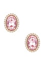 view 1 of 2 OMEGA スタッズ in Pink & Crystal & Gold