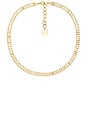 view 1 of 3 Short Crystal Chain Necklace in Crystal & Gold