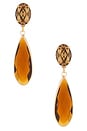 view 1 of 2 Drop Earrings in Amber & Gold