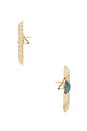 view 2 of 2 BOUCLES D'OREILLES EARRINGS in Aqua & Gold