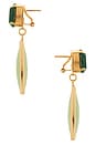 view 2 of 2 BOUCLES D'OREILLES PENDANTES EARRINGS in Opaque Green & Gold