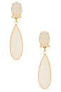 view 1 of 2 BOUCLES D'OREILLES PENDANTES EARRINGS in Opaque White & Gold
