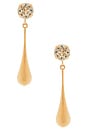 view 1 of 2 BOUCLES D'OREILLES PENDANTES EARRINGS in Crystal & Gold
