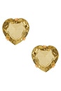 view 1 of 2 Heart Post Earrings in Yellow & Gold