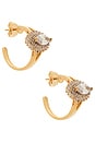 view 1 of 3 EARRINGS アクセサリー in Crystal & Gold
