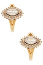 view 3 of 3 EARRINGS アクセサリー in Crystal & Gold