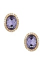 view 1 of 2 CLOUS D'OREILLES in Lilac, Crystal & Gold