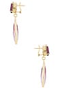 view 2 of 2 BOUCLES D'OREILLES PENDANTES in Purple, Lilac & Gold