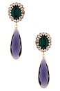 view 1 of 2 BOUCLES D'OREILLES in Green, Purple & Gold