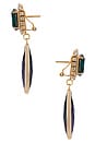 view 2 of 2 BOUCLES D'OREILLES in Green, Purple & Gold