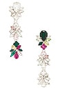 view 1 of 3 BOUCLES D'OREILLES OMEGA in Crystal Multicolored & Silver