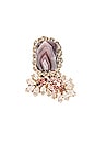 view 1 of 2 Fringe & Crystal Cluster Brooch in Pink, Grey & Gold